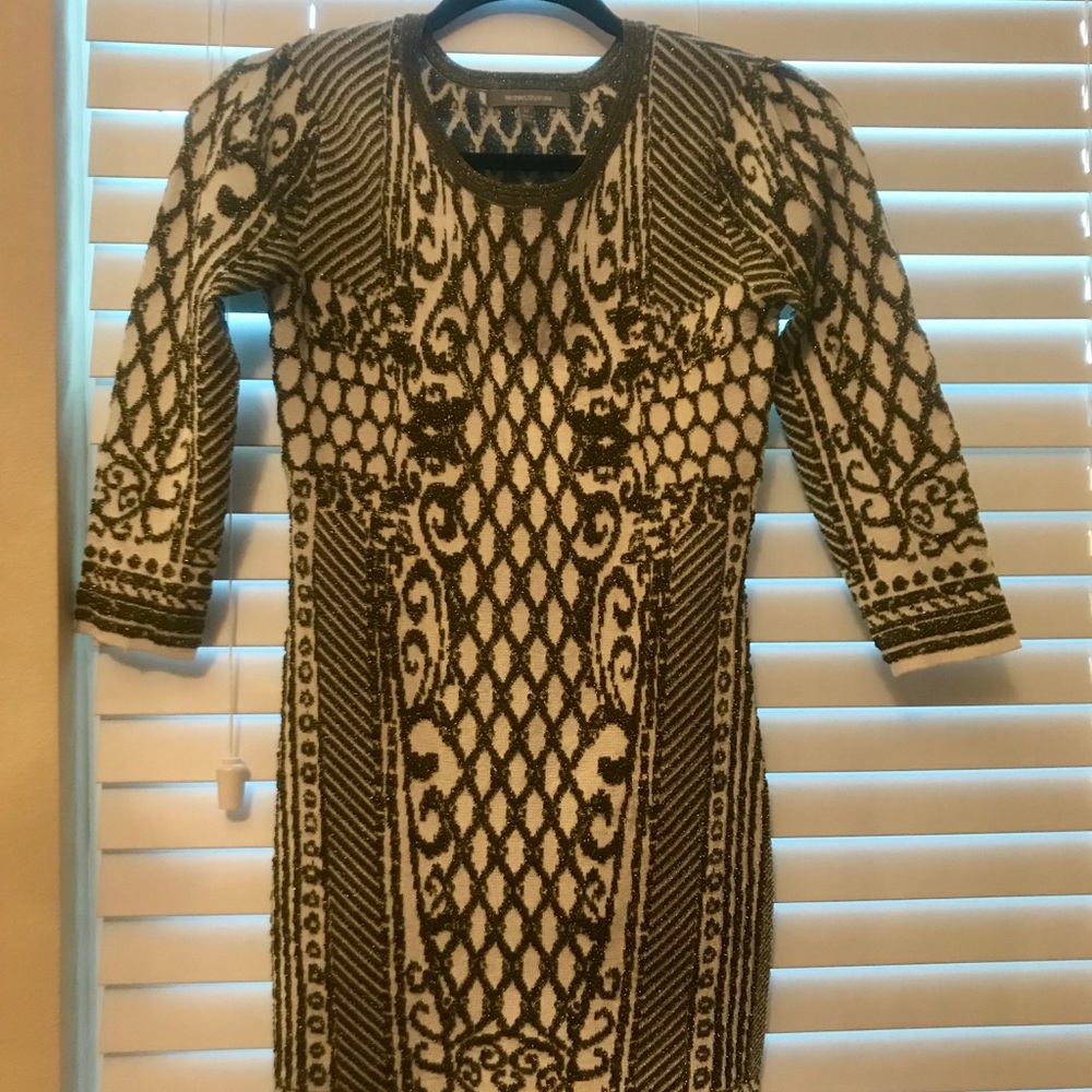 Gold and White Party Dress